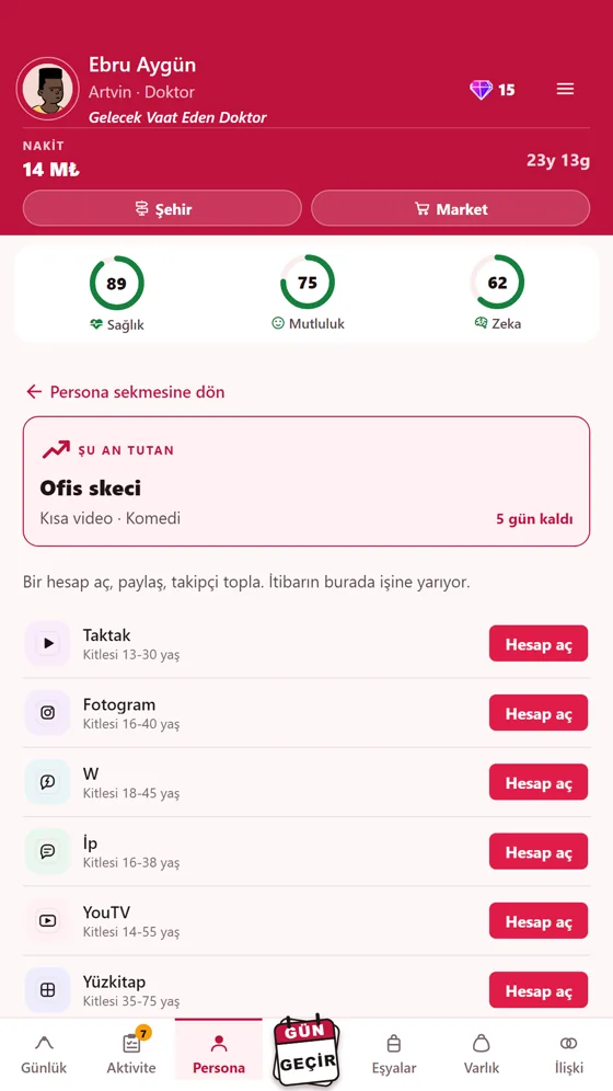 Sosyal medya hesapları